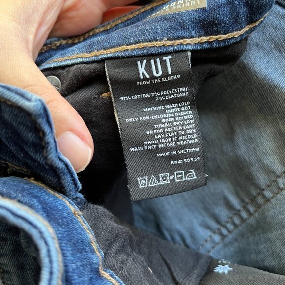 KUT FROM THE KLOTH Donna Fab Ab High Waist Ankle Skinny Jeans Blue Womens Size 6 - Picture 9 of 11